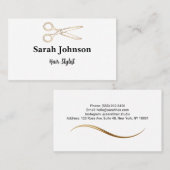 美容師ミニマルタイポグラフィ名刺 名刺 (正面/裏面)