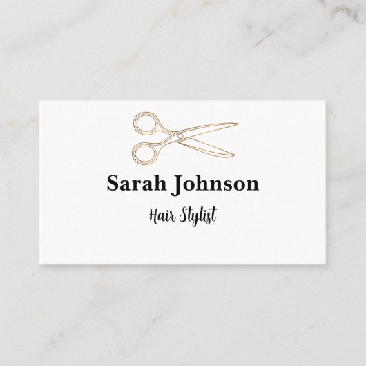 美容師ミニマルタイポグラフィ名刺 名刺 (正面)