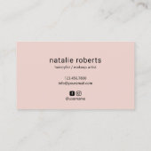 美容師ミニマル赤面サロンアポイントメント 予約カード (裏面)