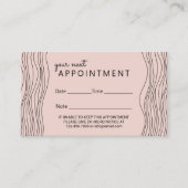 美容師ミニマル赤面サロンアポイントメント 予約カード (正面)