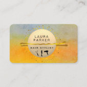 美容師メイクアップアーティストサロンサンセットオレンジスカイ 名刺 (正面)