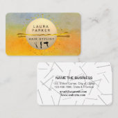 美容師メイクアップアーティストサロンサンセットオレンジスカイ 名刺 (正面/裏面)