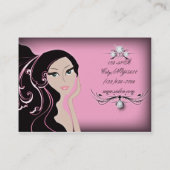 美容師メイクアップアーティストサロン美容師 名刺 (裏面)