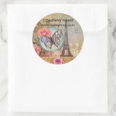 美容師メイクアップアーティストシックなパリエッフェルタワー ラウンドシール (バッグ)