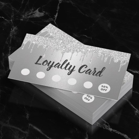 美容師メイクアップアーティストシルバードリップスロイヤリティ ロイヤリティカード