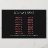 美容師メイクアップアーティストスタイリストのヘアサロン チラシ (裏面)