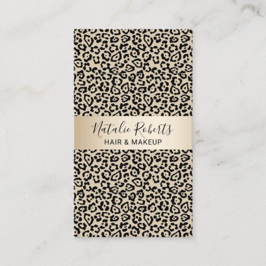 美容師メイクアップアーティストヒョウアポイントメント 予約カード (正面)