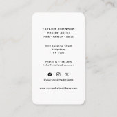 美容師メイクアップアーティストビューティシアンソーシャルメディア 名刺 (裏面)