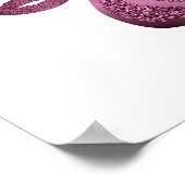 美容師メイクアップアーティストブルゴーニュグリッター ポスター (角)