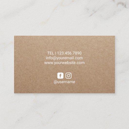 美容師メイクアップアーティスト素朴フローラクラフト 名刺 (裏面)