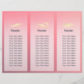 美容師メイクアップサロン金ゴールド三折 (裏面)