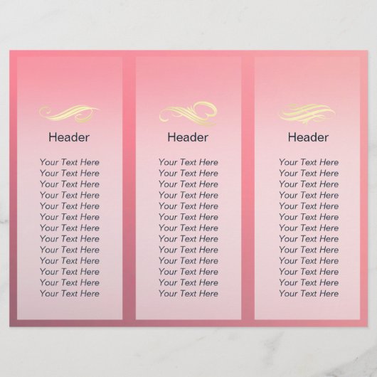 美容師メイクアップサロン金ゴールド三折 (裏面)