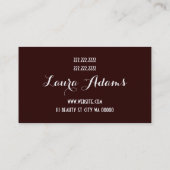 美容師メークアップアーティスト美しいサロン 名刺 (裏面)