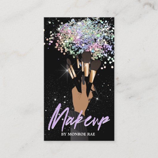 美容師メークアップアーティスト – 美しいサロンMUA 名刺 (正面)