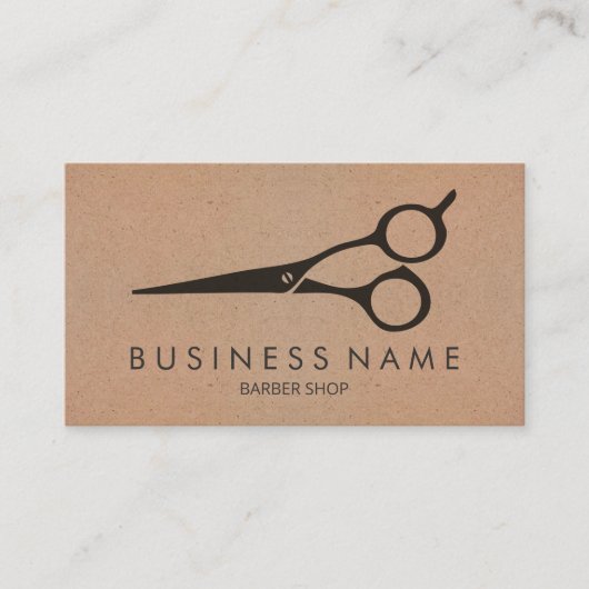 美容師モダンはさみ理容師ショップエレガント 名刺 (正面)