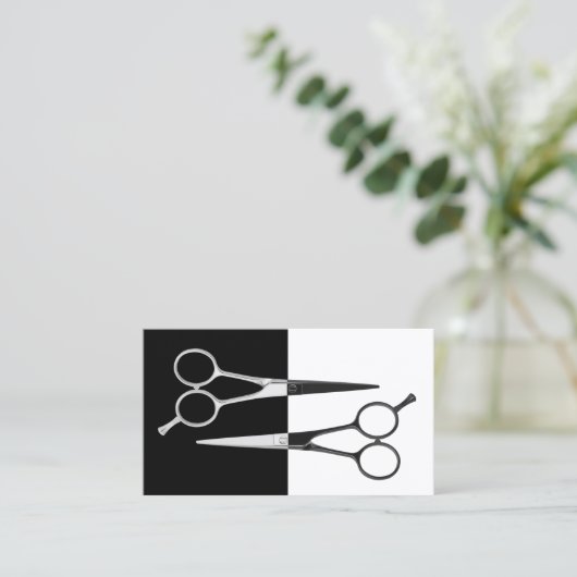 美容師モダンはさみ美容師 名刺 (スタンド正面)