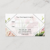 美容師モダンエレガントフローラアポイントメント 予約カード (裏面)