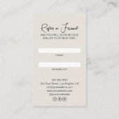 美容師モダンカスタム写真 紹介カード (裏面)