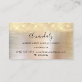 美容師モダンコイフールはさみバラ金ゴールド 名刺 (裏面)