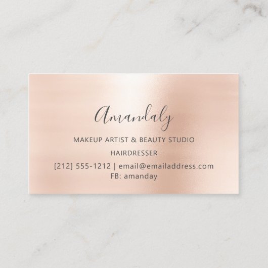 美容師モダンコイフールシザーズバラ金ゴールドVIP 名刺 (裏面)