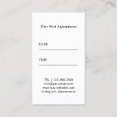 美容師モダンシザーパターンアポイントメント 予約カード (裏面)