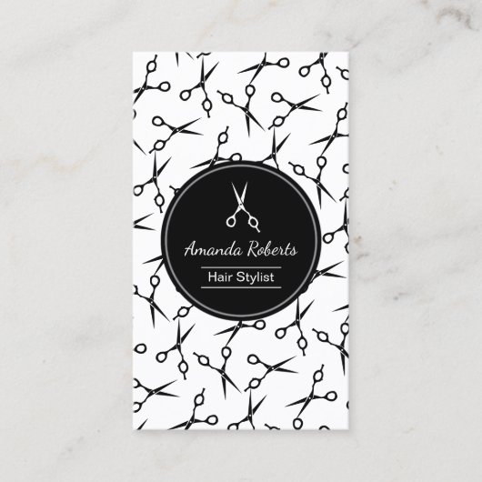 美容師モダンシザーパターンアポイントメント 予約カード (正面)