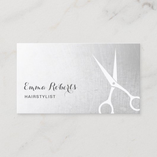 美容師モダンシザーヘアサロン銀 名刺 (正面)