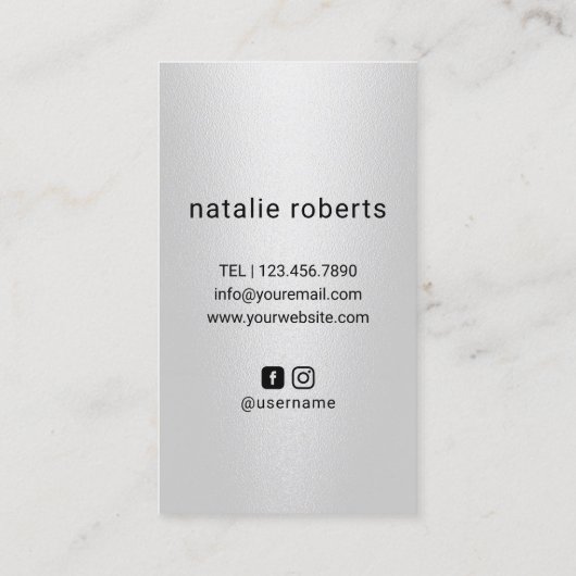 美容師モダンシザーロゴ美しいサロン 名刺 (裏面)