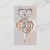 美容師モダンシザー&フラワーシルバーサロン 名刺 (正面)