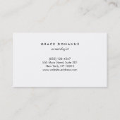 美容師モダンシルバーシークイン美しい 名刺 (裏面)