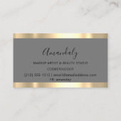 美容師モダンスタイリストコイフール金ゴールド鋏 名刺 (裏面)