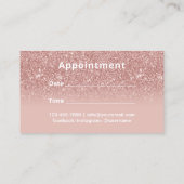 美容師モダンタイポグラフィバラグラデーション金ゴールド 予約カード (裏面)