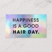 美容師モダンタイポグラフィレインボーフォイル 名刺 (正面)