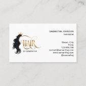 美容師モダンタイポグラフィ育毛 名刺 (裏面)