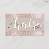 美容師モダンバラ金ゴールドグリッター美しいサロン 名刺 (正面)