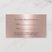 美容師モダンバラ金ゴールドサロンアポイントメント 予約カード (裏面)