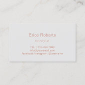 美容師モダンバラ金ゴールドシザー美しいサロン 名刺 (裏面)