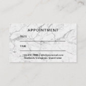 美容師モダンバラ金ゴールドマーブル美しいサロン 予約カード (裏面)