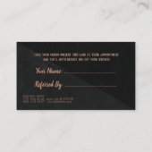 美容師モダンバラ金ゴールド紹介カードブラック 紹介カード (裏面)