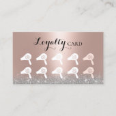 美容師モダンバラ金ゴールド美しいサロンロイヤリティ ロイヤリティカード (正面)