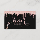 美容師モダンバラ金ゴールド駆動美しいサロン 予約カード (正面)