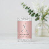 美容師モダンバラ金ゴールド&シルバーアポイントメント 予約カード (スタンド正面)