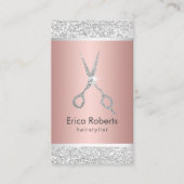 美容師モダンバラ金ゴールド&シルバーアポイントメント 予約カード (正面)