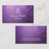 美容師モダンパープルプロフェッショナル 名刺 (正面/裏面)