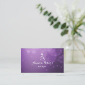 美容師モダンパープルプロフェッショナル 名刺 (スタンド正面)