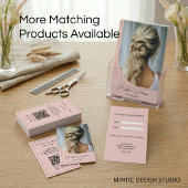 美容師モダンピンク 予約カード