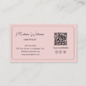 美容師モダンピンク 名刺 (裏面)