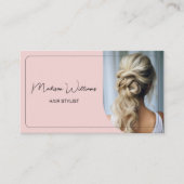 美容師モダンピンク 名刺 (正面)