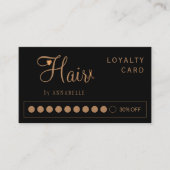 美容師モダンフェイク金ゴールドサロン ロイヤリティカード (正面)