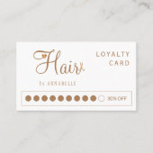 美容師モダンフェイク金ゴールドサロン ロイヤリティカード (正面)